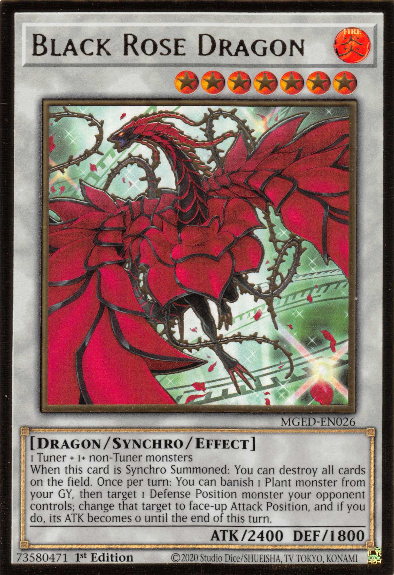 Black Rose Dragon (Alternate Art) [MGED-EN026] Gold Rare | Odin's Place