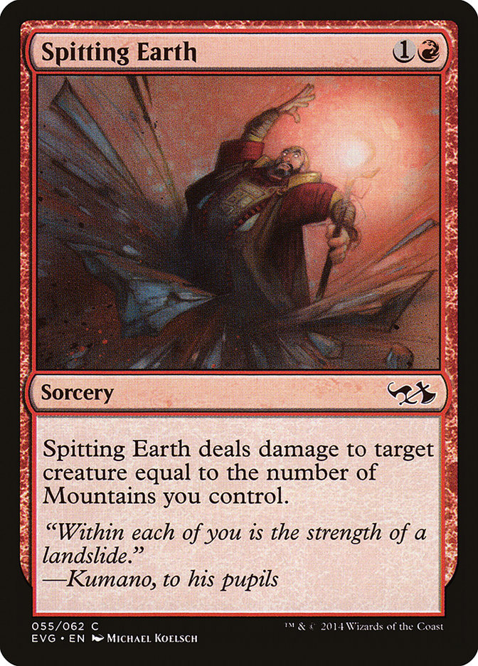 Spitting Earth (55) (Elves vs. Goblins) [Duel Decks Anthology] | Odin's Place