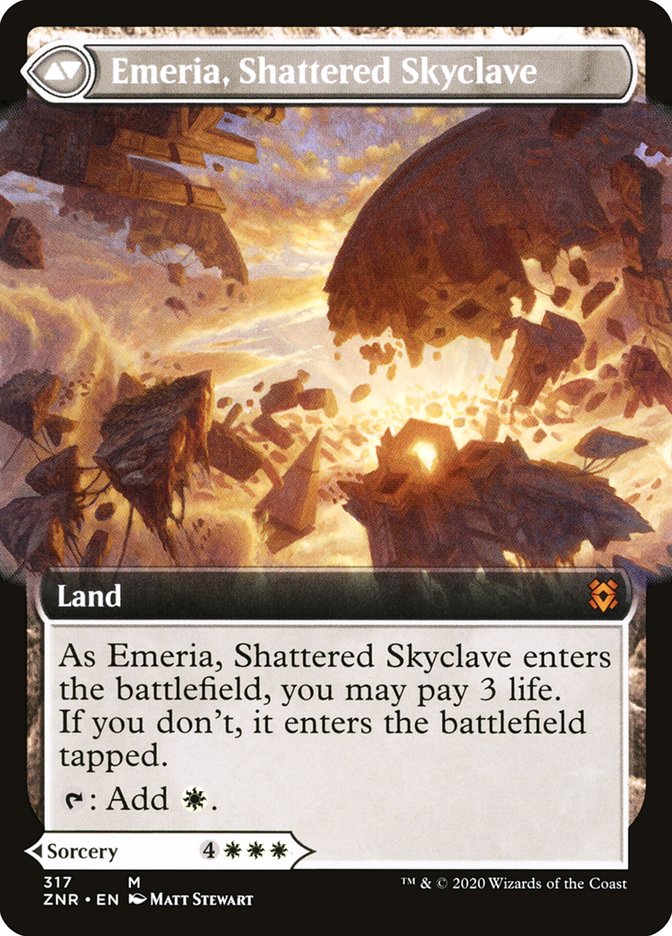 Emeria's Call // Emeria, Shattered Skyclave (Extended Art) [Zendikar Rising] | Odin's Place