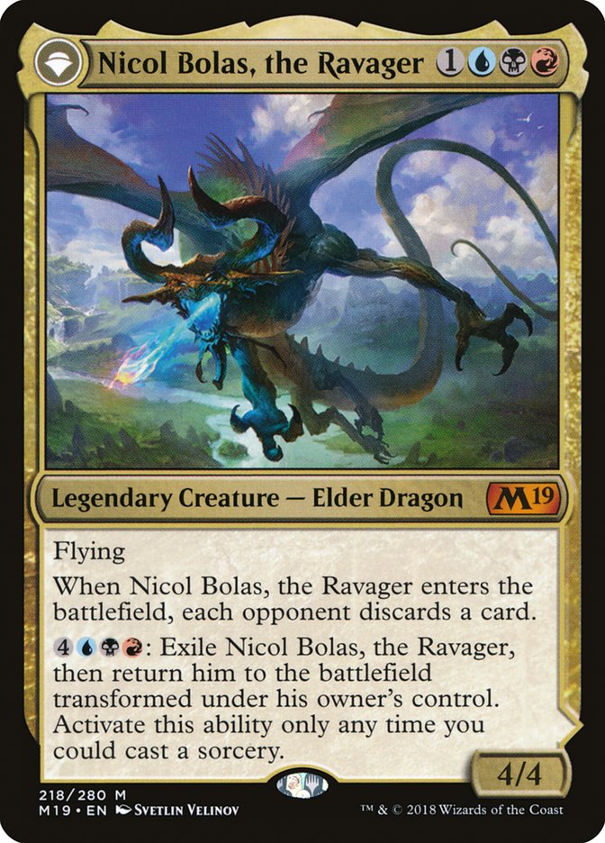 Nicol Bolas, the Ravager // Nicol Bolas, the Arisen [Core Set 2019] | Odin's Place