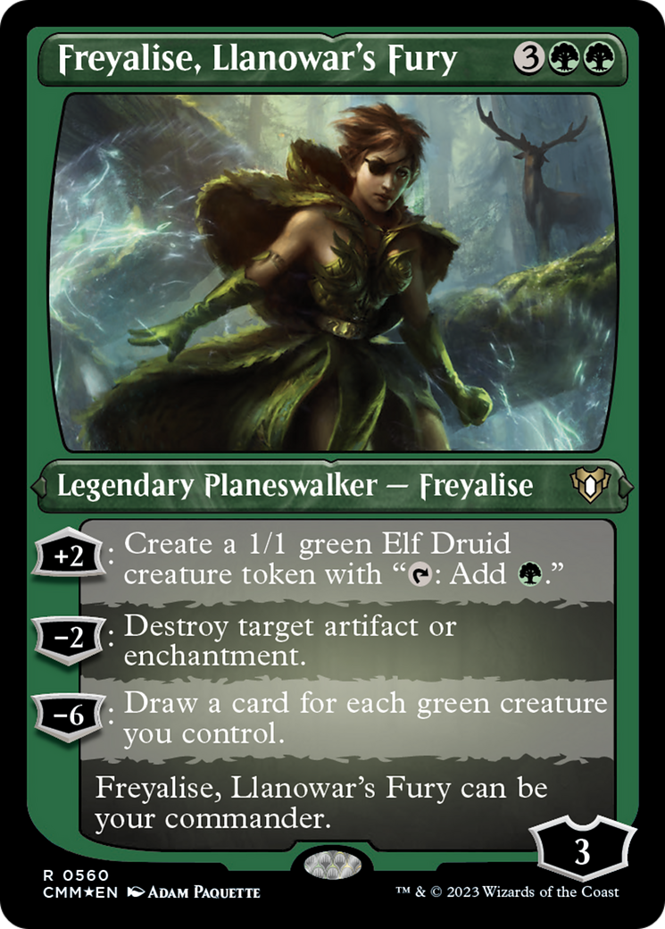 Freyalise, Llanowar's Fury (Foil Etched) [Commander Masters] | Odin's Place