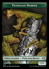Rebel // Phyrexian Horror (007) Double-Sided Token [Phyrexia: All Will Be One Tokens] | Odin's Place
