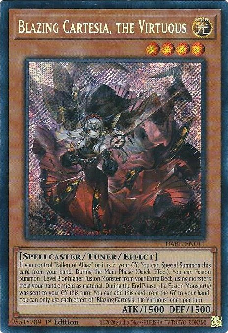 Blazing Cartesia, the Virtuous [DABL-EN011] Secret Rare | Odin's Place