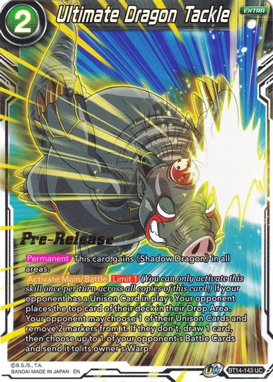 Ultimate Dragon Tackle (BT14-143) [Cross Spirits Prerelease Promos] | Odin's Place