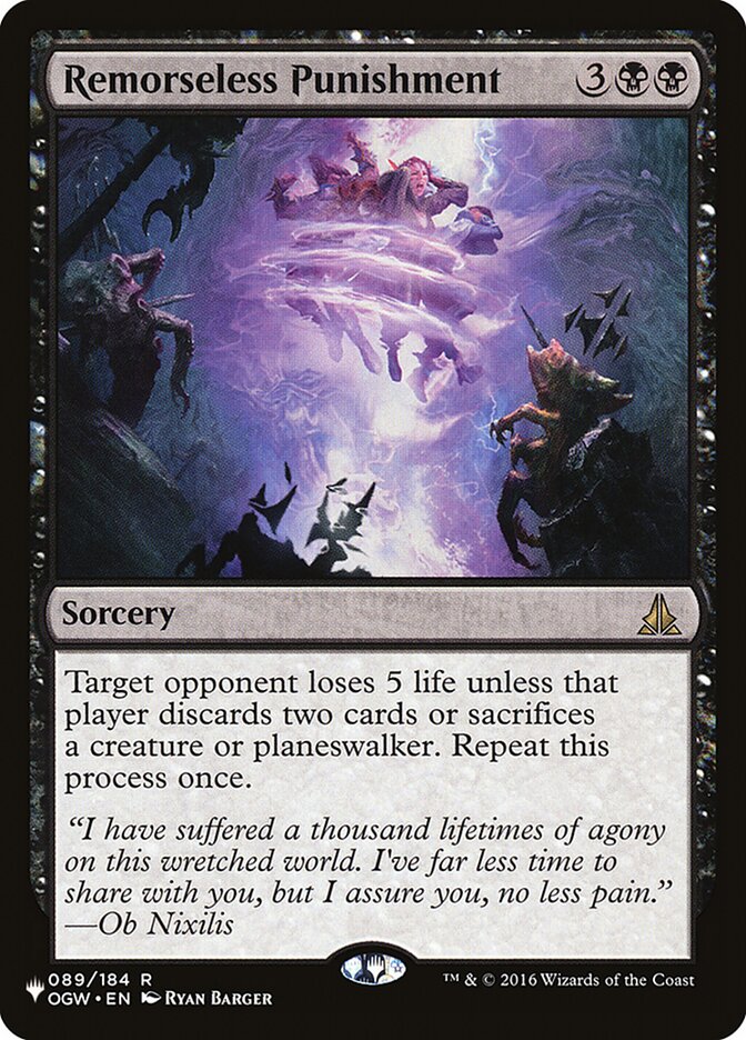 Remorseless Punishment [The List] | Odin's Place