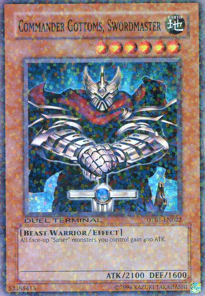 Commander Gottoms, Swordmaster [DT01-EN022] Super Rare | Odin's Place