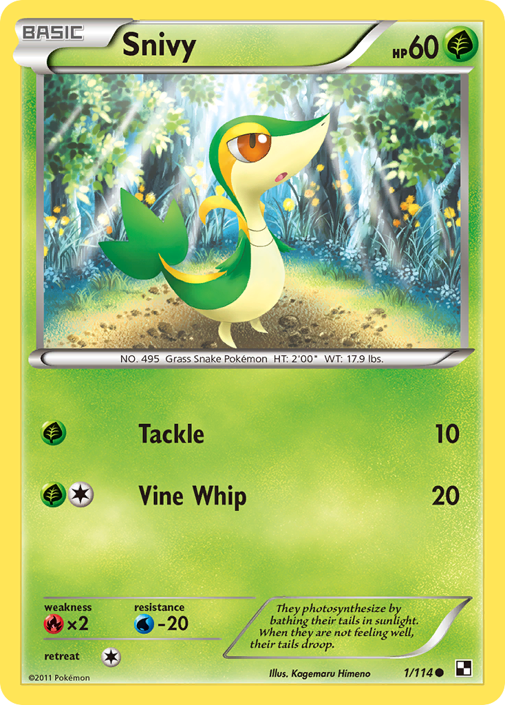 Snivy (1/114) (Cosmos Holo) [Black & White: Base Set] | Odin's Place