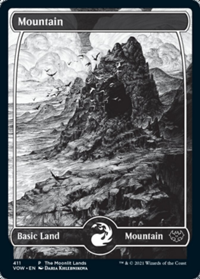 Mountain (The Moonlit Lands) (Foil Etched) [Innistrad: Crimson Vow Promos] | Odin's Place