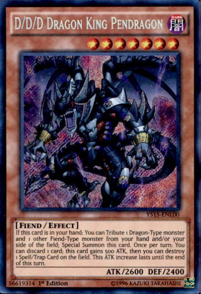 D/D/D Dragon King Pendragon [YS15-ENL00] Secret Rare | Odin's Place