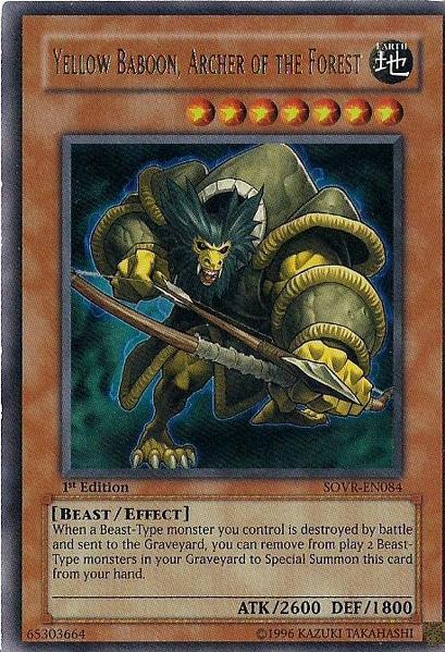 Yellow Baboon, Archer of the Forest [SOVR-EN084] Ultra Rare | Odin's Place