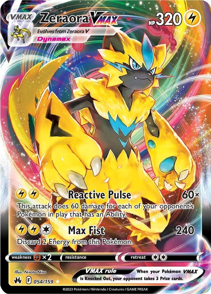 Zeraora VMAX (054/159) [Sword & Shield: Crown Zenith] | Odin's Place
