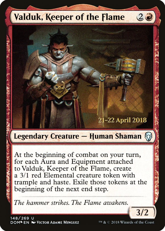 Valduk, Keeper of the Flame (148) [Dominaria Prerelease Promos] | Odin's Place