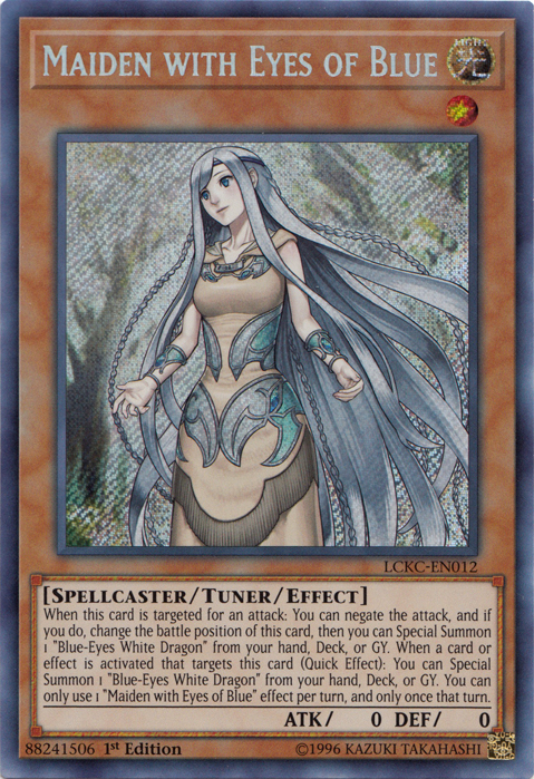 Maiden with Eyes of Blue [LCKC-EN012] Secret Rare | Odin's Place