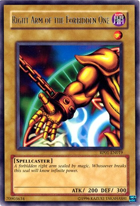 Right Arm of the Forbidden One [RP01-EN019] Rare | Odin's Place