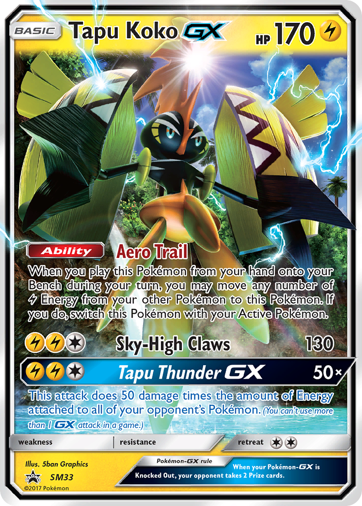 Tapu Koko GX (SM33) [Sun & Moon: Black Star Promos] | Odin's Place