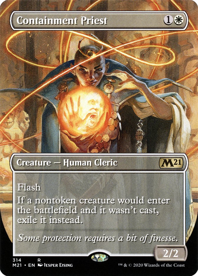 Containment Priest (Borderless Alternate Art) [Core Set 2021] | Odin's Place
