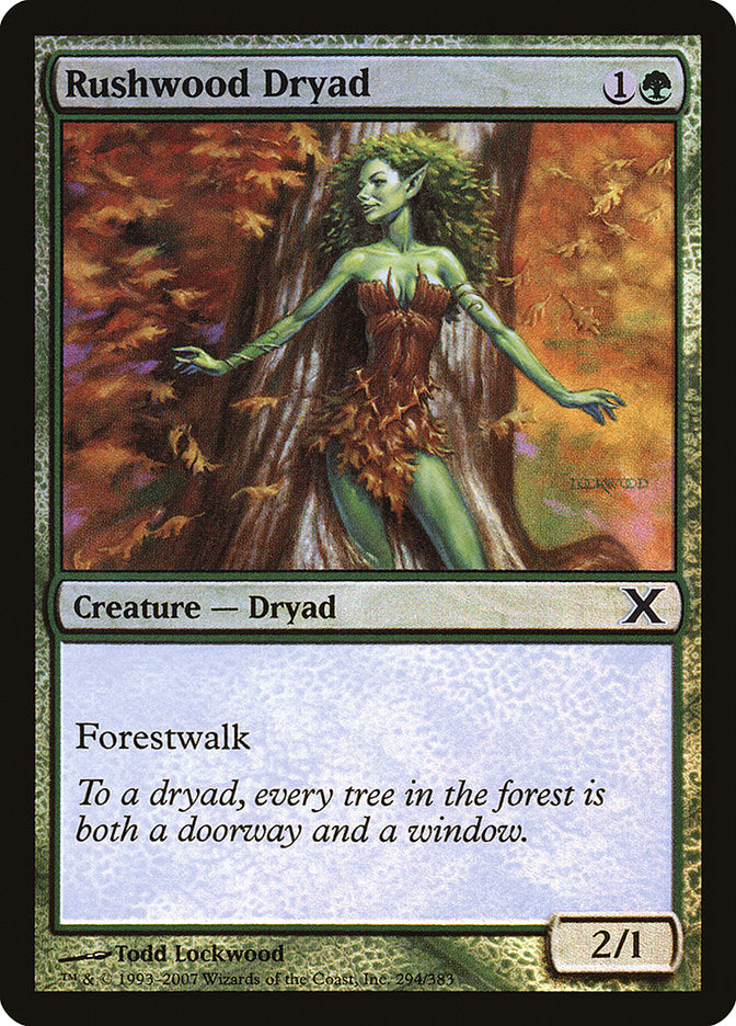 Rushwood Dryad (Premium Foil) [Tenth Edition] | Odin's Place