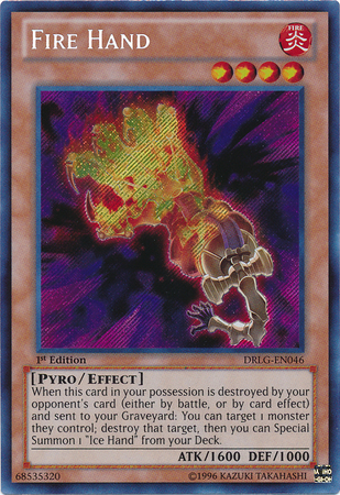 Fire Hand [DRLG-EN046] Secret Rare | Odin's Place