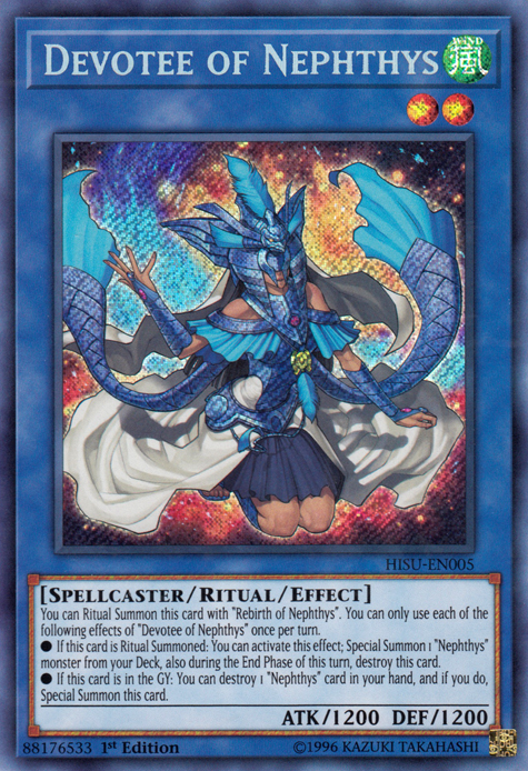 Devotee of Nephthys [HISU-EN005] Secret Rare | Odin's Place