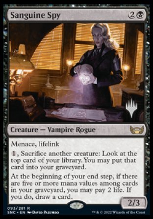 Sanguine Spy (Promo Pack) [Streets of New Capenna Promos] | Odin's Place