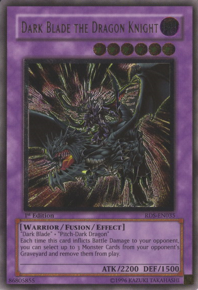 dragon knight yugioh card YU-GI-OH! - Master (LCYW-EN050) - Legendary Collection 3: Yugi's World - 1st Edition You can only use this effect of Dragon Knight of Creation once per turn. Dark Blade the Dragon Knight