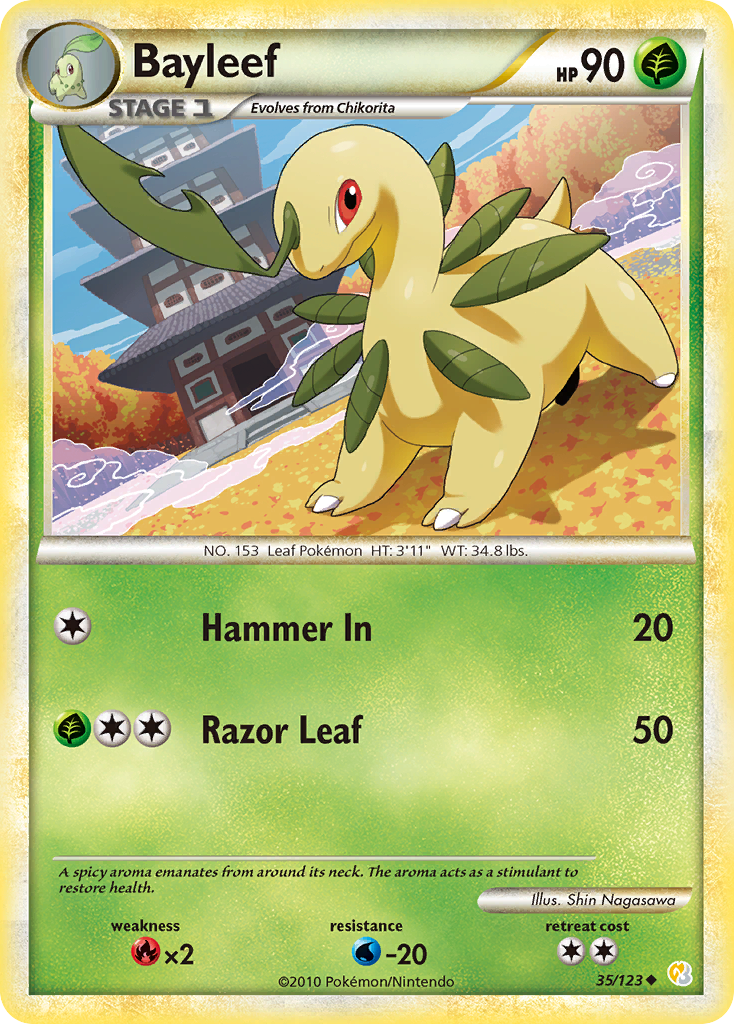 Bayleef (35/123) [HeartGold & SoulSilver: Base Set] | Odin's Place