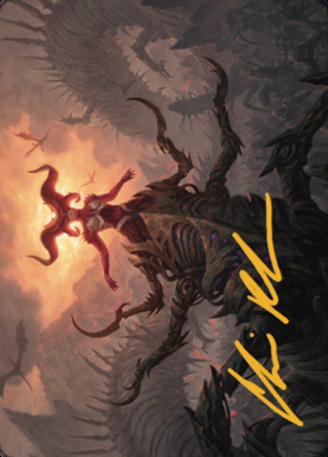 Sheoldred, the Apocalypse Art Card (Gold-Stamped Signature) [Dominaria United Art Series] | Odin's Place