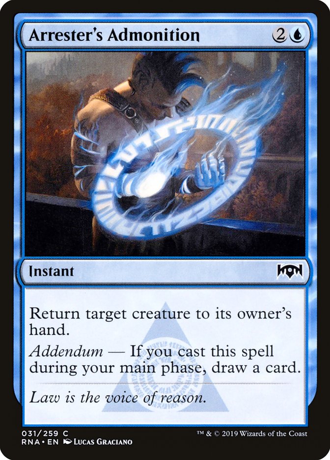 Arrester's Admonition (31) [Ravnica Allegiance] | Odin's Place