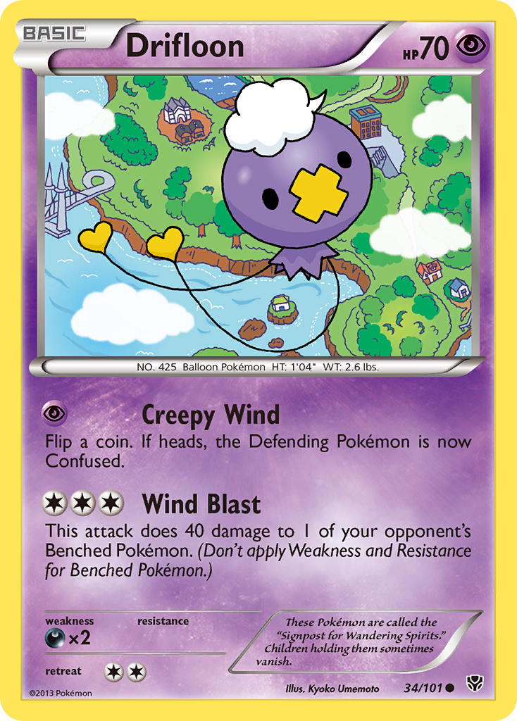 Drifloon (34/101) [Black & White: Plasma Blast] | Odin's Place