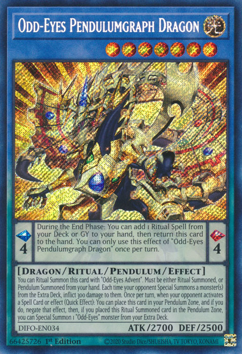 Odd-Eyes Pendulumgraph Dragon [DIFO-EN034] Secret Rare | Odin's Place