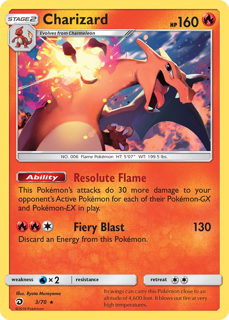 Charizard (3/70) (Let's Play, Eevee) (Theme Deck Exclusive) [Sun & Moon: Dragon Majesty] | Odin's Place