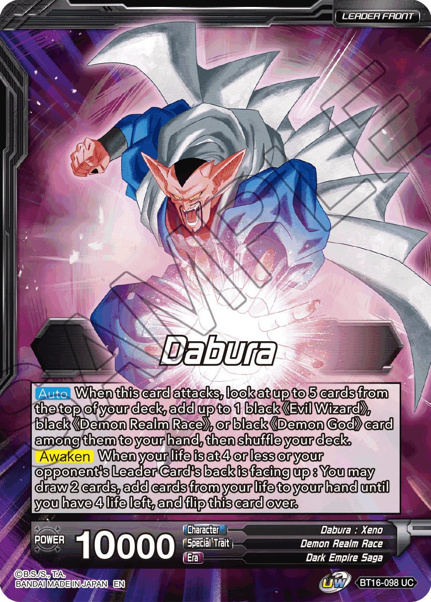 Dabura // Demon God Dabura, Diabolical Awakening (BT16-098) [Realm of the Gods Prerelease Promos] | Odin's Place