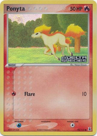 Ponyta (78/113) (Stamped) [EX: Delta Species] | Odin's Place