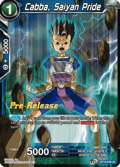 Cabba, Saiyan Pride (BT15-039) [Saiyan Showdown Prerelease Promos] | Odin's Place