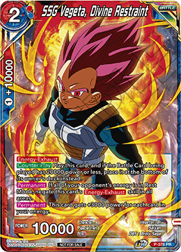 SSG Vegeta, Divine Restraint (Unison Warrior Series Boost Tournament Pack Vol. 7) (P-376) [Tournament Promotion Cards] | Odin's Place