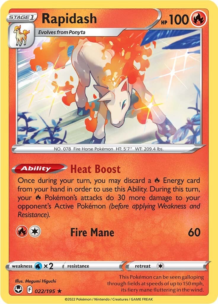 Rapidash (022/195) [Sword & Shield: Silver Tempest] | Odin's Place