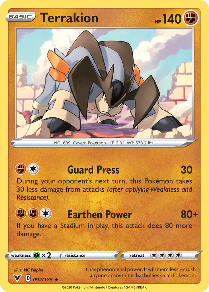 Terrakion (092/185) [Sword & Shield: Vivid Voltage] | Odin's Place
