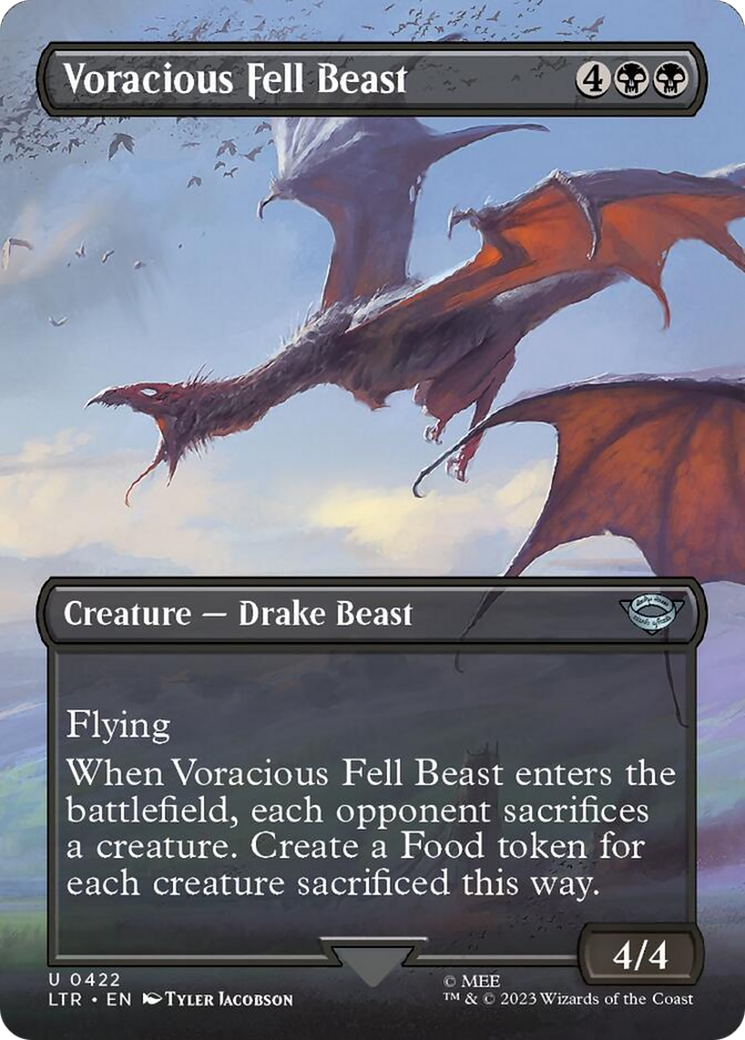 Voracious Fell Beast (Borderless Alternate Art) [The Lord of the Rings: Tales of Middle-Earth] | Odin's Place
