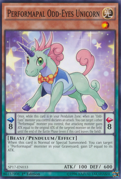 Performapal Odd-Eyes Unicorn [SP17-EN033] Common | Odin's Place