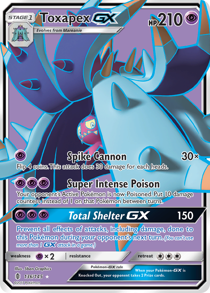 Toxapex GX (136/145) [Sun & Moon: Guardians Rising] | Odin's Place