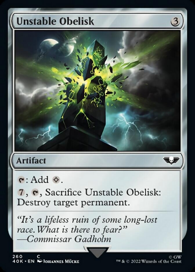 Unstable Obelisk (Surge Foil) [Warhammer 40,000] | Odin's Place