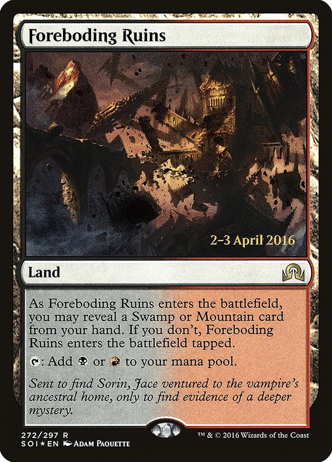 Foreboding Ruins (272) [Shadows over Innistrad Prerelease Promos] | Odin's Place