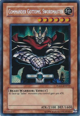 Commander Gottoms, Swordmaster [HA01-EN013] Secret Rare | Odin's Place