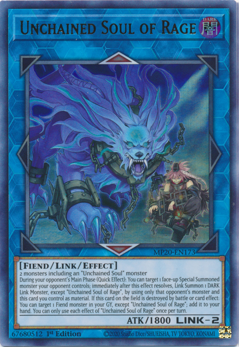 Unchained Soul of Rage [MP20-EN173] Ultra Rare | Odin's Place