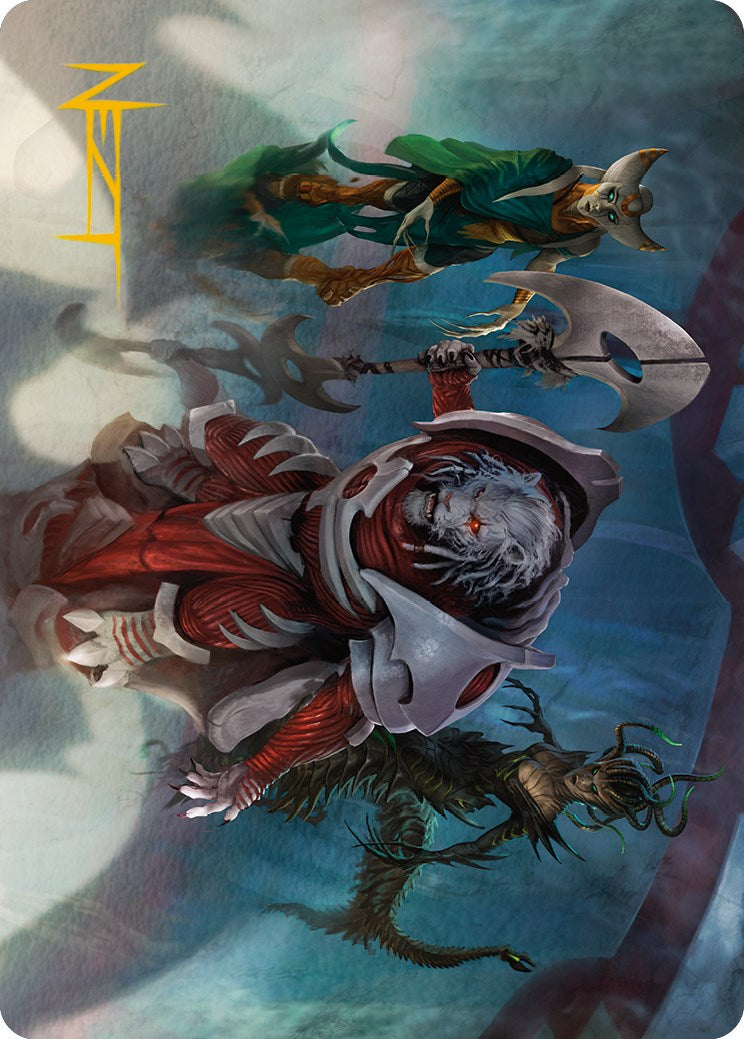 Norn's Decree Art Card (Gold-Stamped Signature) [Phyrexia: All Will Be One Art Series] | Odin's Place