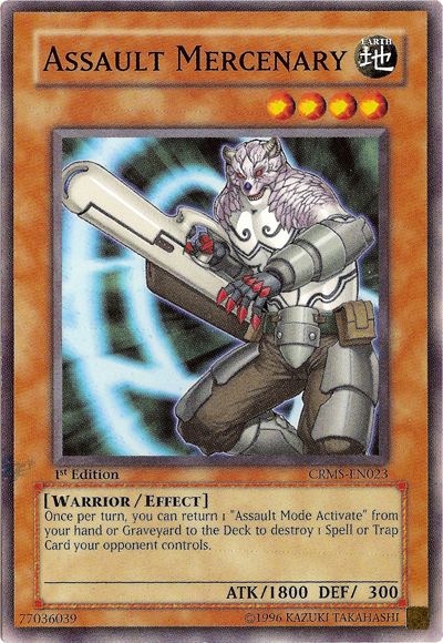Assault Mercenary [CRMS-EN023] Common | Odin's Place