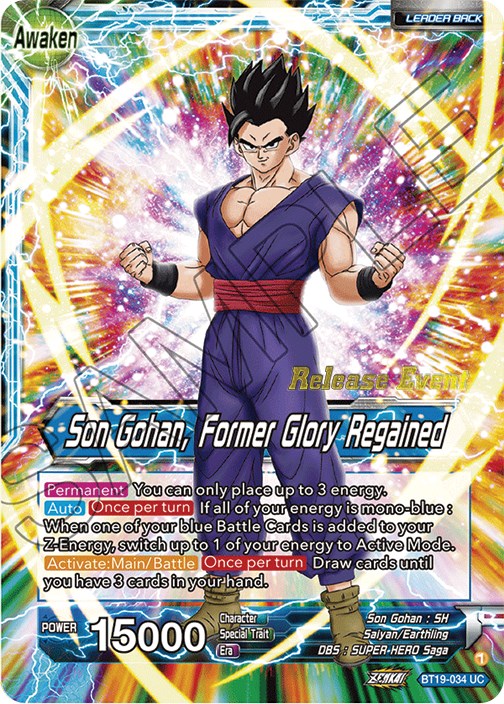 Son Gohan // Son Gohan, Former Glory Regained (Fighter's Ambition Holiday Pack) (BT19-034) [Tournament Promotion Cards] | Odin's Place