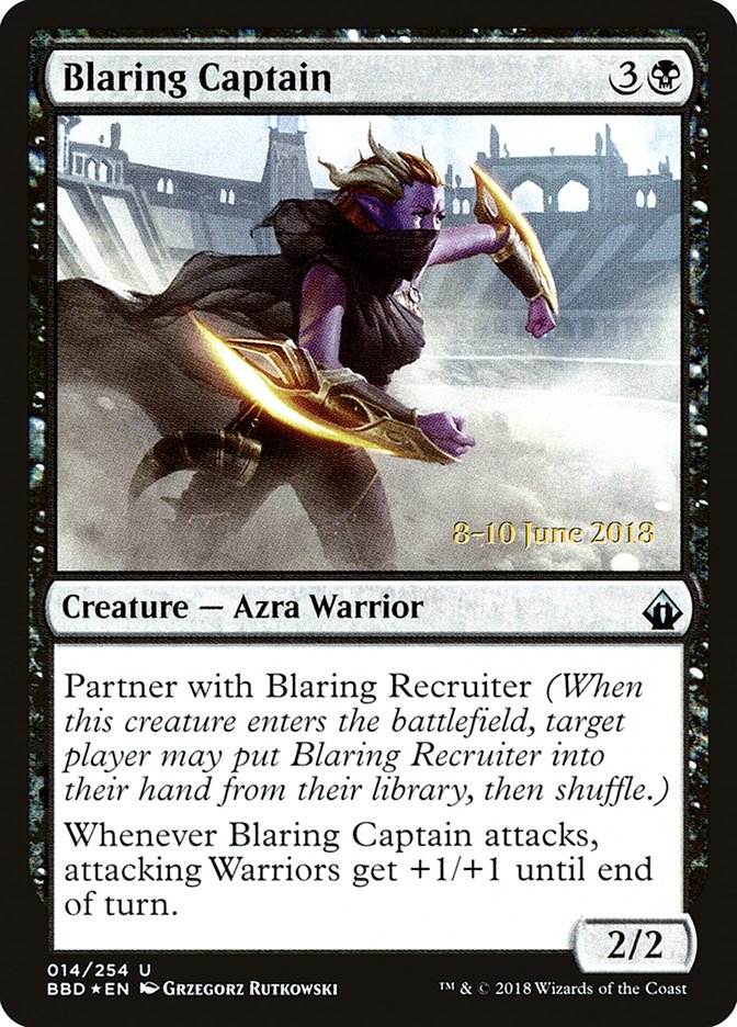 Blaring Captain (14) (Prerelease) [Battlebond Promos] | Odin's Place