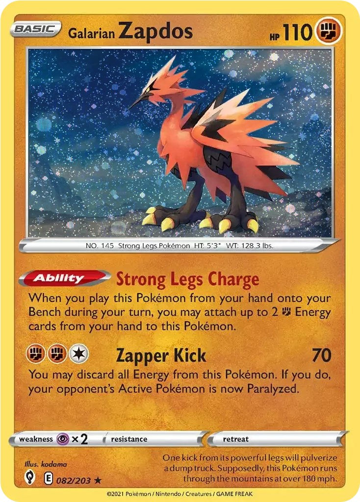 Galarian Zapdos (082/203) (Cosmos Holo) [Sword & Shield: Evolving Skies] | Odin's Place