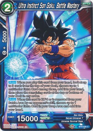 Ultra Instinct Son Goku, Battle Mastery (BT9-026) [Universal Onslaught] | Odin's Place